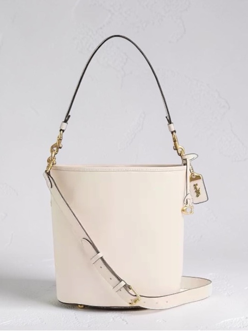 NWT Coach Dakota Bucket Bag CS752 Chalk Glove Tanned Leather Bag